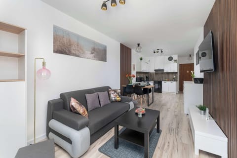 Relax in the stylish living room with a comfortable sofa and modern decor.