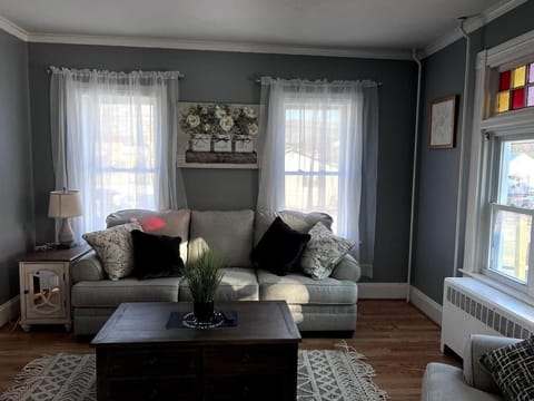Bright and spacious living room!  Very cozy and warm!