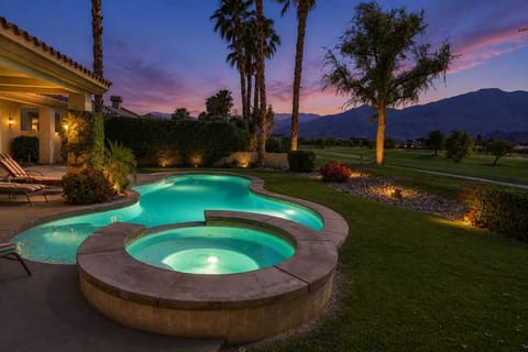 Pool & Spa Under a Stunning Sunset