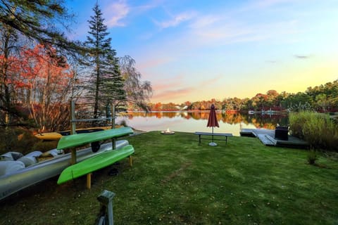 Sunset has a front-row seat here. 🌅 Your private lakefront is made for unforgettable evenings like this.