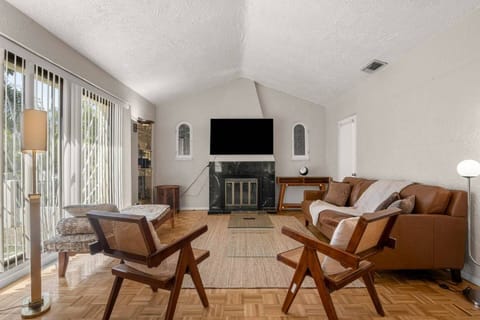 Relax and unwind in the cozy living room.
