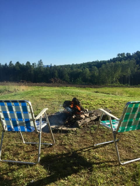 Outside Fires and VERMONT views, right behind house.