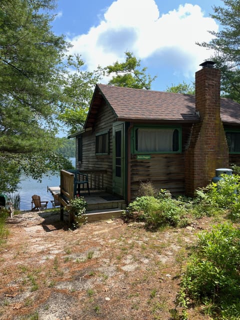 Dick's Cabin is a lovely retreat for two. In the woods on Long Pond.