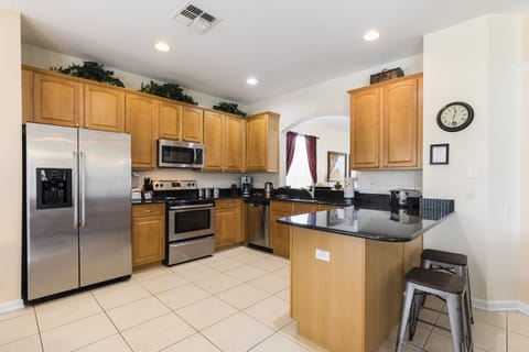 Kitchen with granite tops