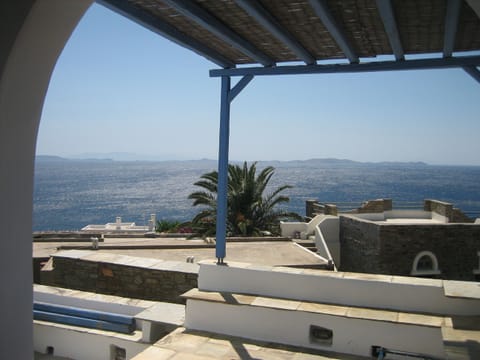 View of the Aegean and Myconos from Southern Veranda
