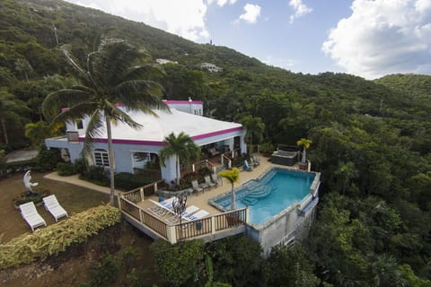Aerial view of Villa Amour