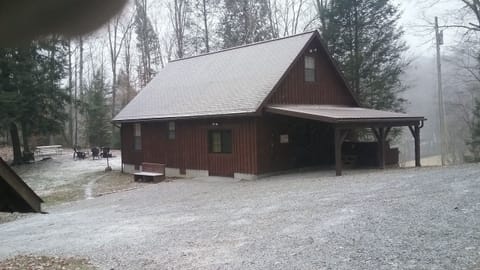 Cabin in the Winter what a beautiful site private