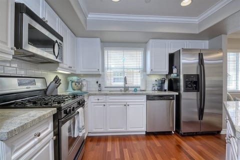  Full Kitchen on first floor with all stainless steel appliances.