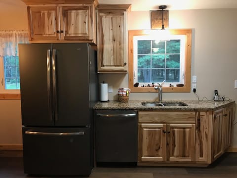 Large refrigerator and dishwasher 