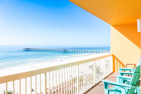 Enjoy balcony views of the most pristine and beautiful beach! 