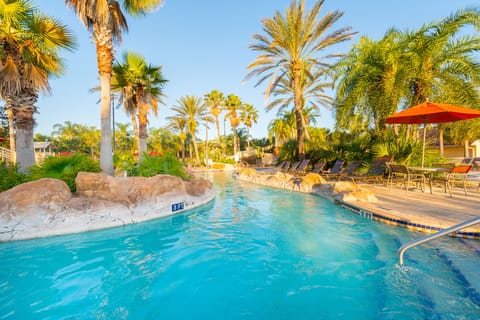 Coming around the corner of the Lazy River