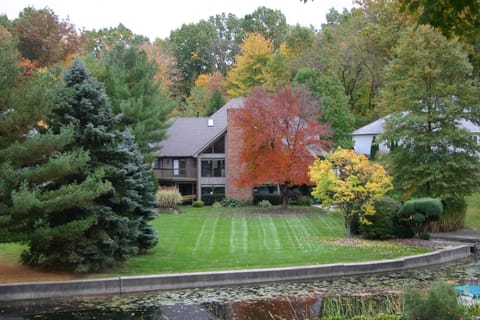 Late summer view.  Guest suite is at ground level.