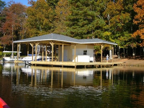 Swim, wakeboard, ski and fish from boat house