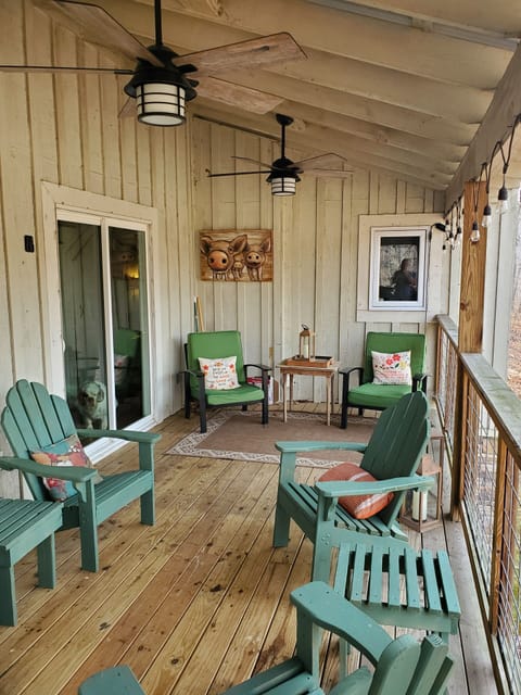 Chill together on the porch overlooking
 waterway...