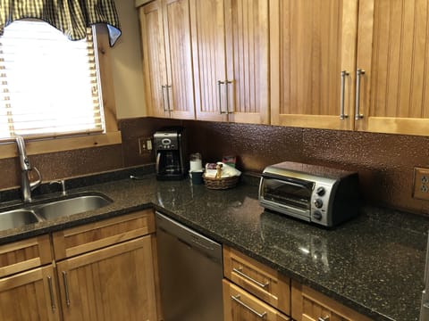 Kitchen coffee maker and toaster oven