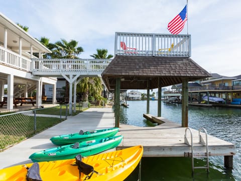Fish or explore the canals in our complimentary kayaks...  including a 2-person!