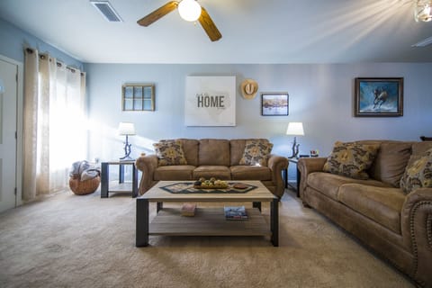 Lounge in comfort after a day at Magnolia Market & the Silos!