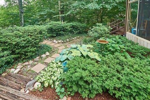 Pathway to your private hot tub.