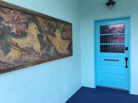 front door of the Crescent Moon cottage