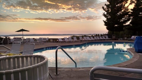 Views of the Bay from a pool (not included).