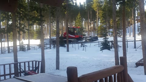 Breck Ski Resort Snowcat Grooming Private Ski Run. 
Photo taken from our Deck. 

