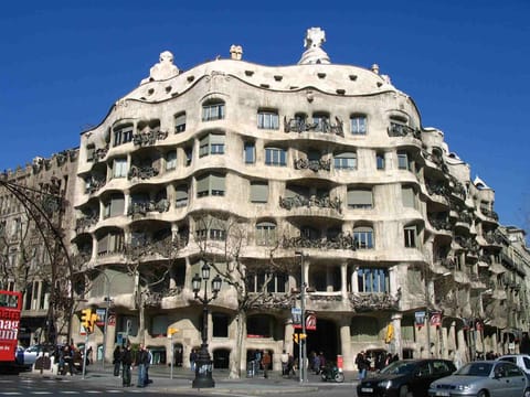 La Pedrera, by genius Antoni Gaudi, is at walking distance from our apartment.