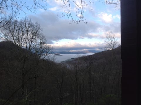 Beautiful morning view from the upper deck. Why they are called Smoky Mountains
