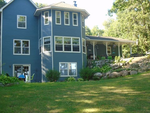 two story house with a basement walkout