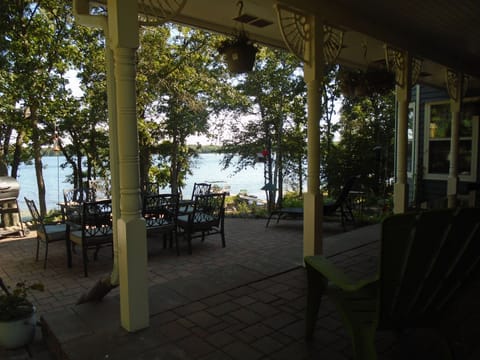 back porch also has a lake view 