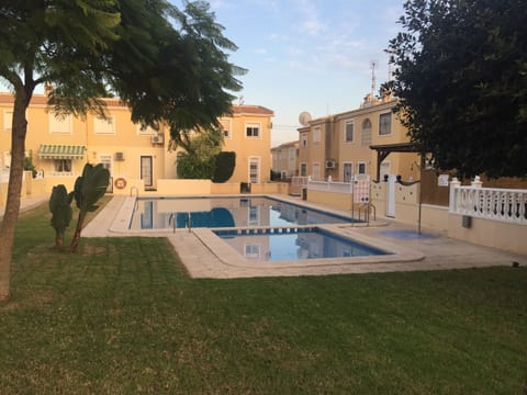 pool just outside the rear terrace  