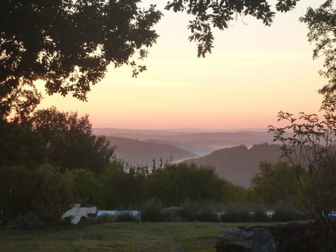 Morning view over the River Célé, from the swimming pool area