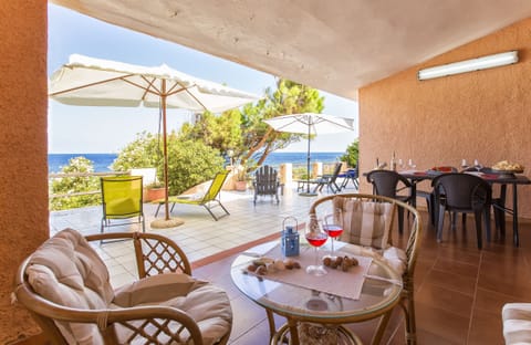 Sea view from the covered veranda