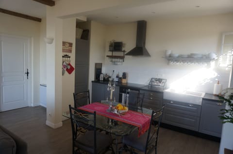 Make yourself at home in our fully equipped kitchen  with dining area