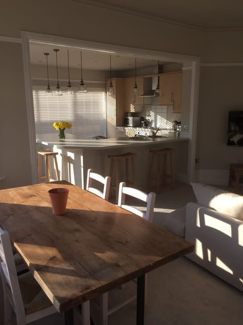 View from dining area to kitchen