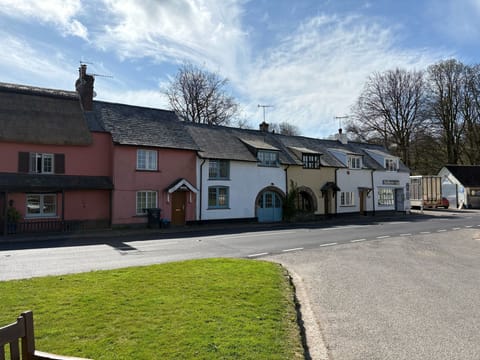 The location of The Old Forge in Exford, with street parking right outside.