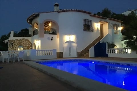 Casa Romero at night