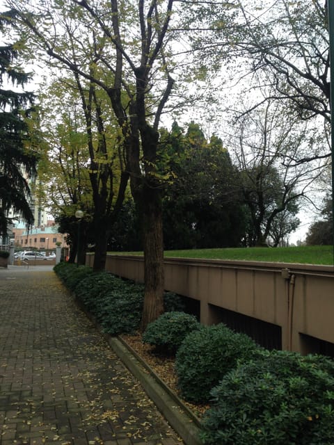 Detail of the entrance of the residential complex.