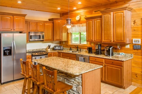 Cook for the family or just enjoy coffee in a fully stocked modern kitchen.