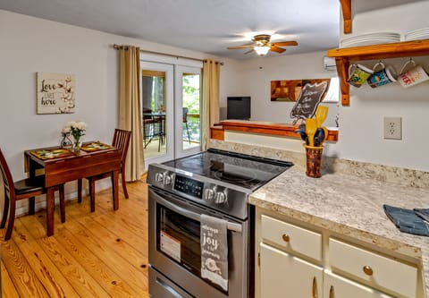 Romantic dining options inside and out.