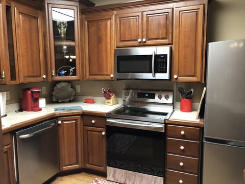 Large kitchen with updated appliances