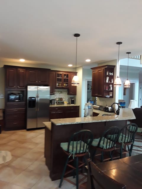 Very bright and spacious.  Cook in the kitchen while socializing.