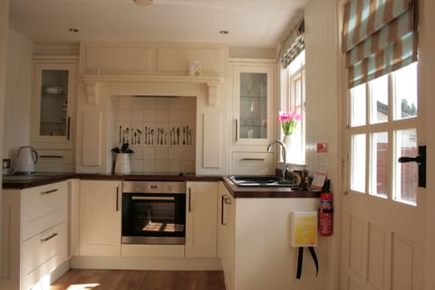 The kitchen is well equipped with all you need to cater for yourselves.