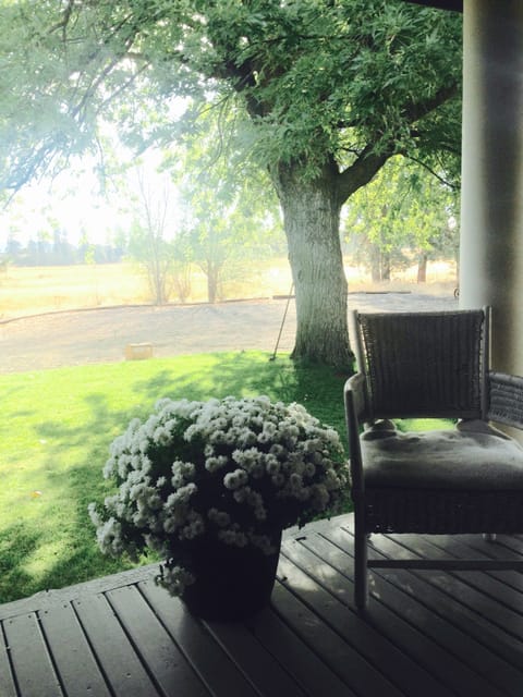 Enjoy your coffee on the covered porch