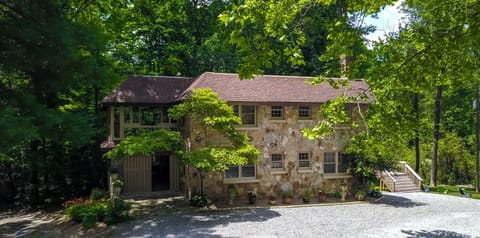 This gorgeous, freshly updated 1938 stone house welcomes you