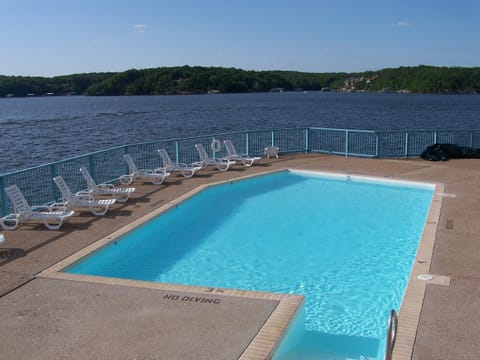 The point pool offers a 10 mile view of the lake.  Be sure to see a sunset here!