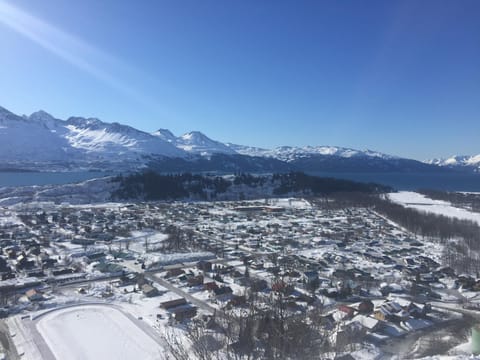 Valdez in the Winter - Look out from the mineral Creek Water Tower
