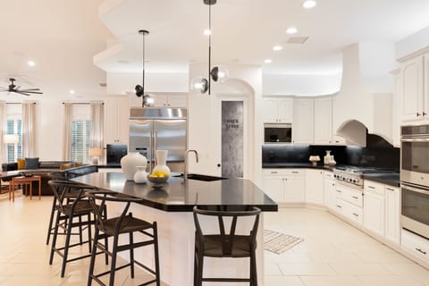 Gourmet kitchen with top of the line appliances