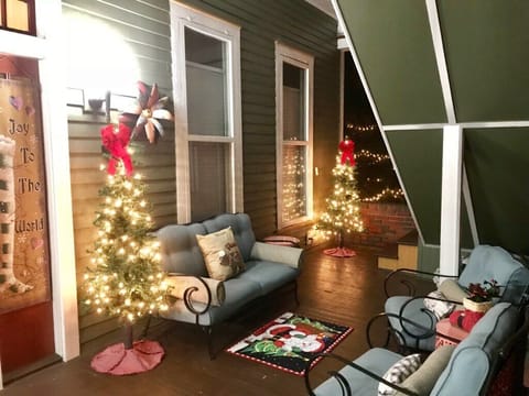 Front Porch decorated for the Holidays! 