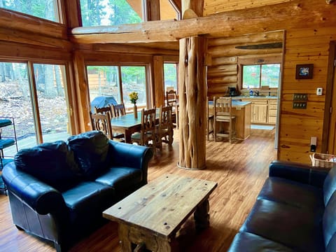 Looking across cabin from living room