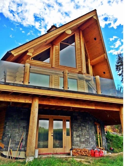 Log Home Front View